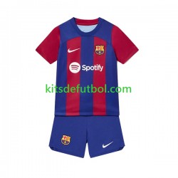 Equipación completa Niño FC Barcelona Camiseta de local 2023-2024 Manga Corta