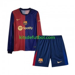 Equipación completa Niño FC Barcelona Camiseta de local 2024-2025 Manga Larga