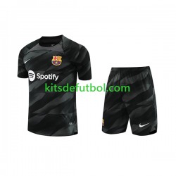 Equipación completa Niño FC Barcelona Portero Camiseta de visitante 2023-2024 Manga Corta