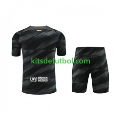 Equipación completa Niño FC Barcelona Portero Camiseta de visitante 2023-2024 Manga Corta