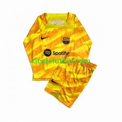 Equipación completa Niño FC Barcelona Portero Camiseta Cuarta 2023-2024 Manga Larga