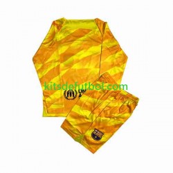 Equipación completa Niño FC Barcelona Portero Camiseta Cuarta 2023-2024 Manga Larga