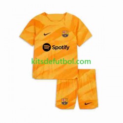 Equipación completa Niño FC Barcelona Portero Camiseta Cuarta 2023-2024 Manga Corta