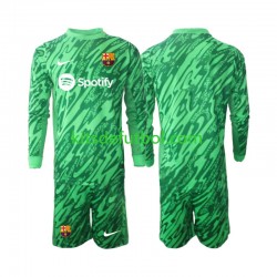 Equipación completa Niño FC Barcelona Portero Camiseta Verde de local 2024-2025 Manga Larga