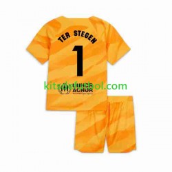 Equipación completa Niño FC Barcelona Portero Ter Stegen 1 Camiseta Cuarta 2023-2024 Manga Corta