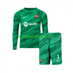 Equipación completa Niño FC Barcelona Portero Ter Stegen 1 Camiseta de local 2023-2024 Manga Larga
