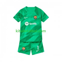 Equipación completa Niño FC Barcelona Portero Ter Stegen 1 Camiseta de local 2023-2024 Manga Corta