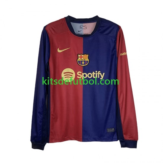 FC Barcelona Hombre Camiseta de local 2024-2025 Manga Larga