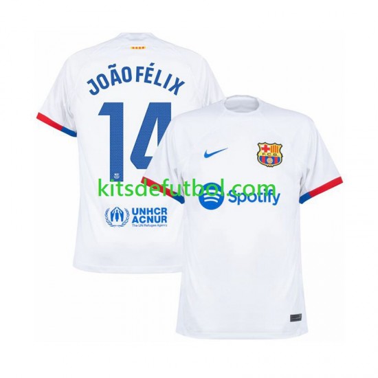 FC Barcelona Joao Felix 14 Hombre Camiseta de visitante 2023-2024 Manga Corta
