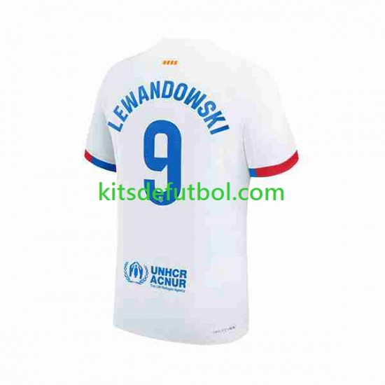 FC Barcelona LEWANDOWSKI 9 Hombre Camiseta de visitante 2023-2024 Manga Corta