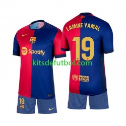 Equipación completa Niño FC Barcelona Lamine Yamal 19 Camiseta de local 2024-2025 Manga Corta