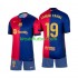 Equipación completa Niño FC Barcelona Lamine Yamal 19 Camiseta de local 2024-2025 Manga Corta