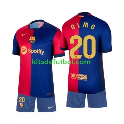 Equipación completa Niño FC Barcelona Olmo 20 Camiseta de local 2024-2025 Manga Corta