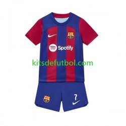 Equipación completa Niño FC Barcelona Ousmane Dembele 7 Camiseta de local 2023-2024 Manga Corta