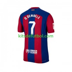 FC Barcelona Ousmane Dembele 7 Hombre Camiseta de local 2023-2024 Manga Corta