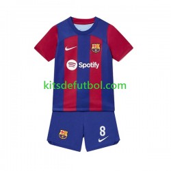 Equipación completa Niño FC Barcelona Pedri 8 Camiseta de local 2023-2024 Manga Corta