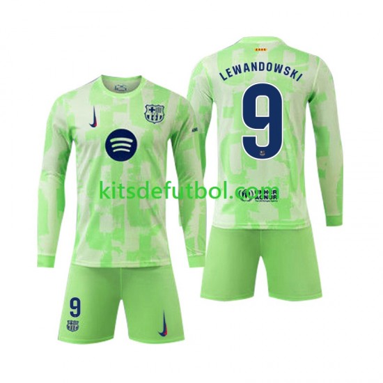 Equipación completa Niño FC Barcelona Robert Lewandowski 9 Camiseta alternativa 2024-2025 Manga Larga Equipación completa Niño FC Barcelona Robert Lewandowski 9 Camiseta alternativa 2024-2025 Manga Larga