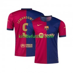 FC Barcelona Robert Lewandowski 9 Hombre Camiseta de local 2024-2025 Manga Corta