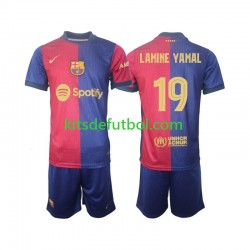 Equipación completa Niño FC Barcelona UCL Font Lamine Yamal 19 Camiseta de local 2024-2025 Manga Corta