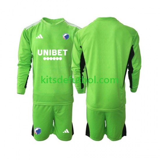 Equipación completa Niño FC Copenhagen Portero Camiseta Cuarta 2023-2024 Manga Larga