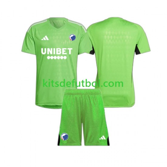 Equipación completa Niño FC Copenhagen Portero Camiseta Cuarta 2023-2024 Manga Corta