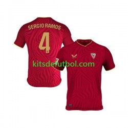 Sevilla FC Sergio Ramos 4 Hombre Camiseta de visitante 2023-2024 Manga Corta
