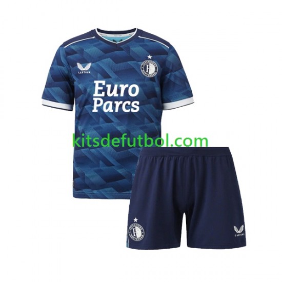 Equipación completa Niño Feyenoord Rotterdam Camiseta de visitante 2023-2024 Manga Corta