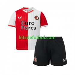 Equipación completa Niño Feyenoord Rotterdam Camiseta de local 2023-2024 Manga Corta