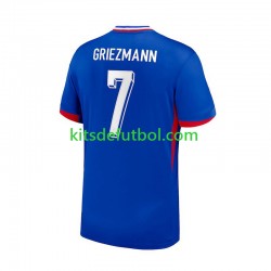 Francia Antoine Griezmann 7 Euro 2024 Hombre Camiseta Azul de local Manga Corta