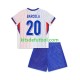 Equipación completa Niño Francia Bradley Barcola 20 2024 Camiseta de visitante Manga Corta
