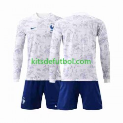 Equipación completa Niño Francia World Cup 2022 Camiseta de visitante Manga Larga