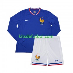 Equipación completa Niño Francia Euro 2024 Camiseta de local Manga Larga
