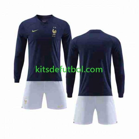 Equipación completa Niño Francia World Cup 2022 Camiseta de local Manga Larga