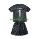 Equipación completa Niño Francia Portero Hugo Lloris 1 Euro 2024 Camiseta Negro de visitante Manga Corta