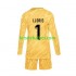 Equipación completa Niño Francia Portero Hugo Lloris 1 Euro 2024 Camiseta Amarillo de local Manga Larga