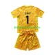 Equipación completa Niño Francia Portero Hugo Lloris 1 Euro 2024 Camiseta Amarillo de local Manga Corta