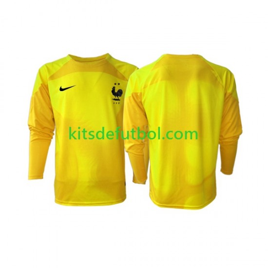 Francia Portero World Cup 2022 Hombre Camiseta alternativa Manga Larga