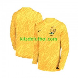 Francia Portero Euro 2024 Hombre Camiseta Amarillo de local Manga Larga