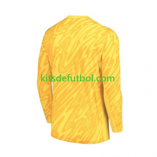 Francia Portero Euro 2024 Hombre Camiseta Amarillo de local Manga Larga