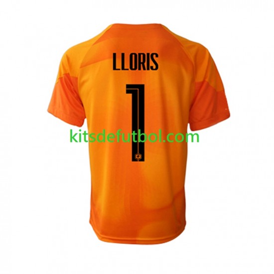 Francia Portero Hugo Lloris 1 World Cup 2022 Hombre Camiseta de visitante Manga Corta