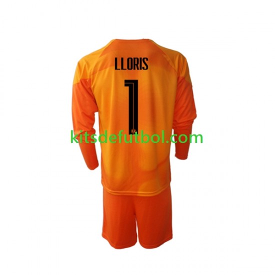 Equipación completa Niño Francia Portero Hugo Lloris 1 World Cup 2022 Camiseta de visitante Manga Larga