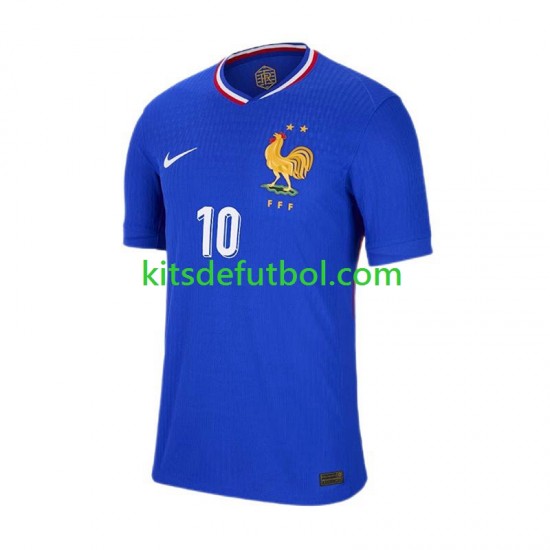 Francia Kylian Mbappe 10 Euro 2024 Hombre Camiseta de local Manga Corta