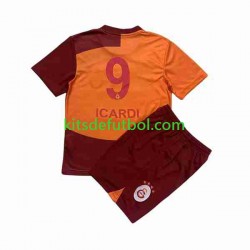 Equipación completa Niño Galatasaray Icardi 9 Camiseta de local 2023-2024 Manga Corta