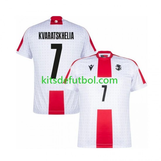 Georgia Kvaratskhelia 7 Euro 2024 Hombre Camiseta de local Manga Corta