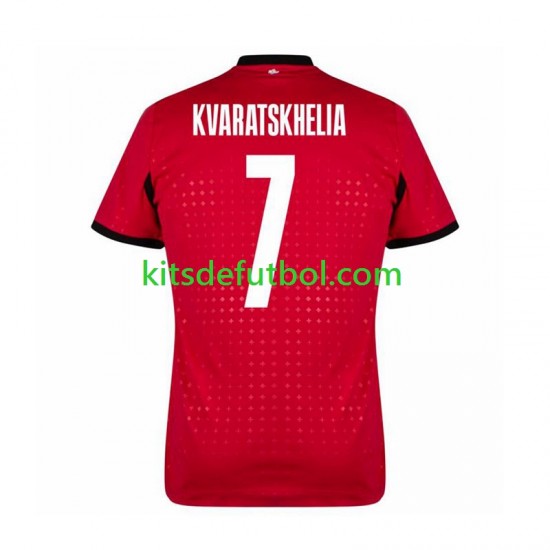 Georgia Kvaratskhelia 7 Euro 2024 Hombre Camiseta alternativa Manga Corta