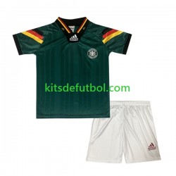 Equipación completa Niño Alemania Retro 1992 Camiseta de visitante Manga Corta