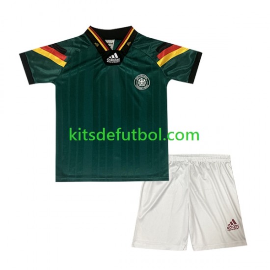 Equipación completa Niño Alemania Retro 1992 Camiseta de visitante Manga Corta