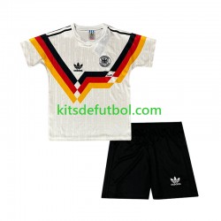 Equipación completa Niño Alemania Retro 1990 Camiseta de local Manga Corta
