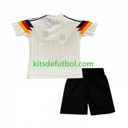 Equipación completa Niño Alemania Retro 1990 Camiseta de local Manga Corta