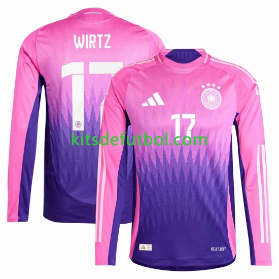 Alemania Florian Wirtz 17 Euro 2024 Hombre Camiseta de visitante Manga Larga